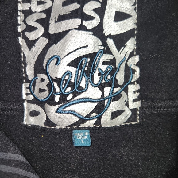 Y2k Vtg 90s Shebby Hooded Button Peacoat/Jacket Black Plaid Women L Punk Preppy - Picture 2 of 7